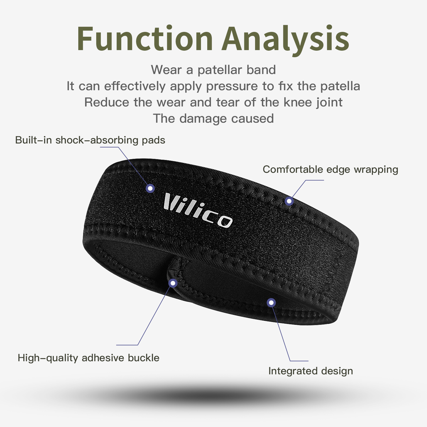 Running Gear Satisfy - 1PC Patella Kneecap Band Silica Gel