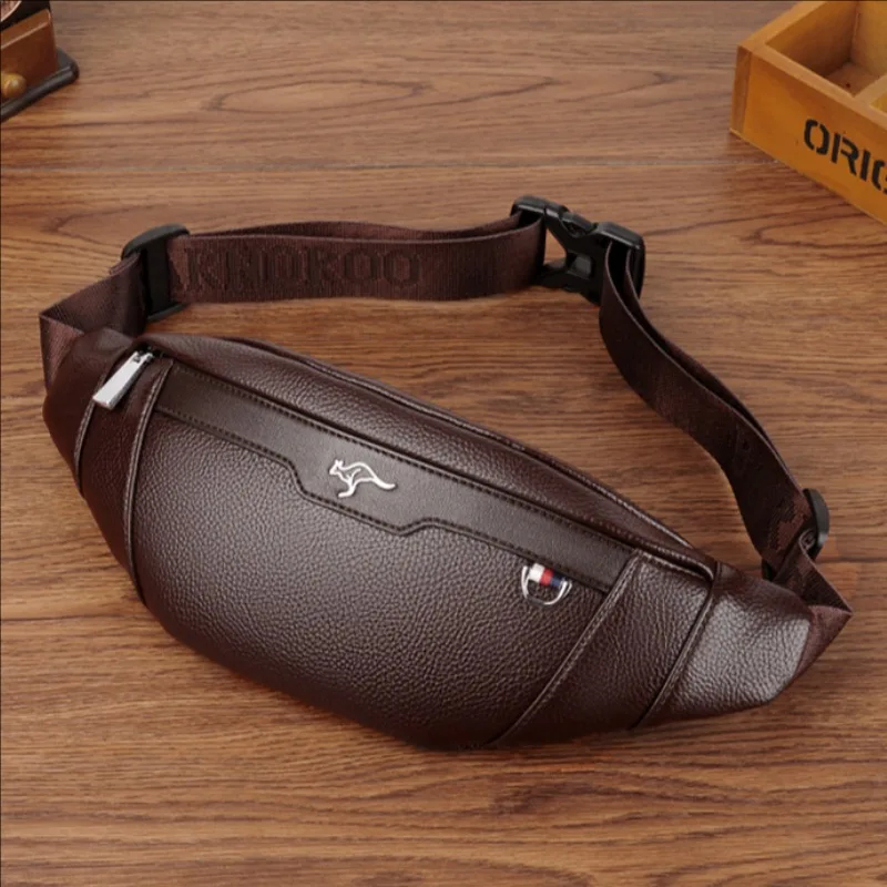 Business Leather Waist Bag Mul - Running Zwift recensie en prijs