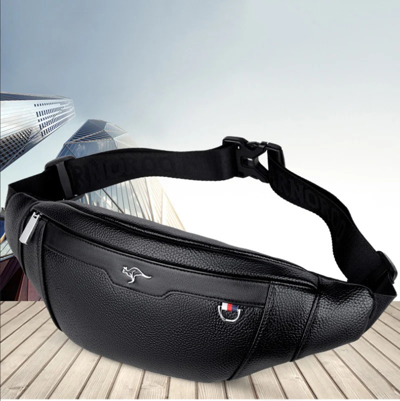 Business Leather Waist Bag Mul - Running Zwift recensie en prijs
