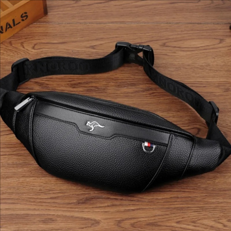 Business Leather Waist Bag Mul - Running Zwift recensie en prijs