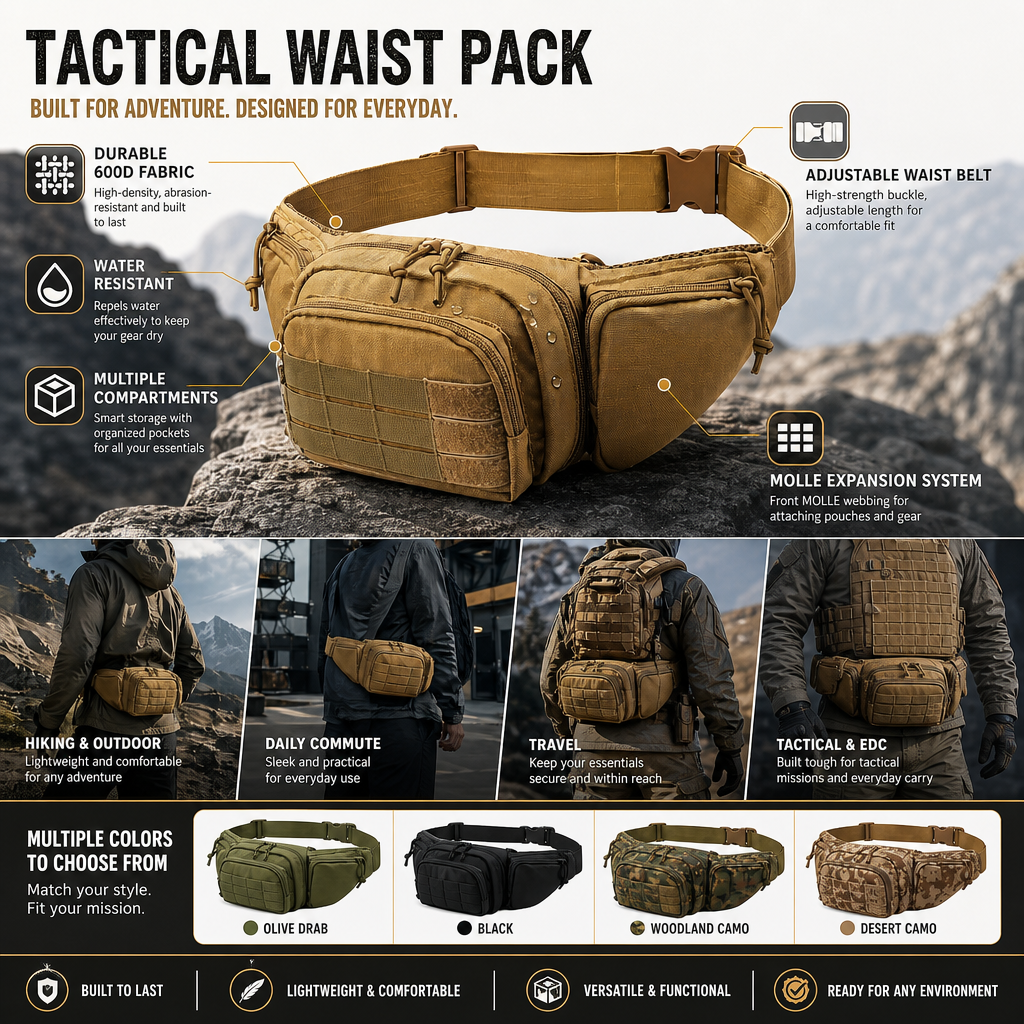 Tactical Waist Pack Outdoor Hi - Running Zwift recensie en prijs