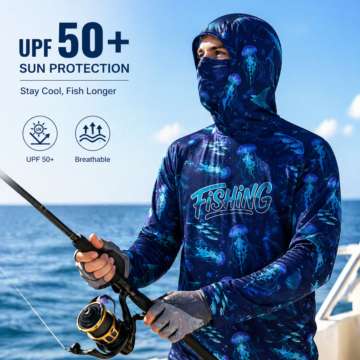 Fishing Hood Riding Tops Wear  - Running Gear Satisfy recensie en prijs