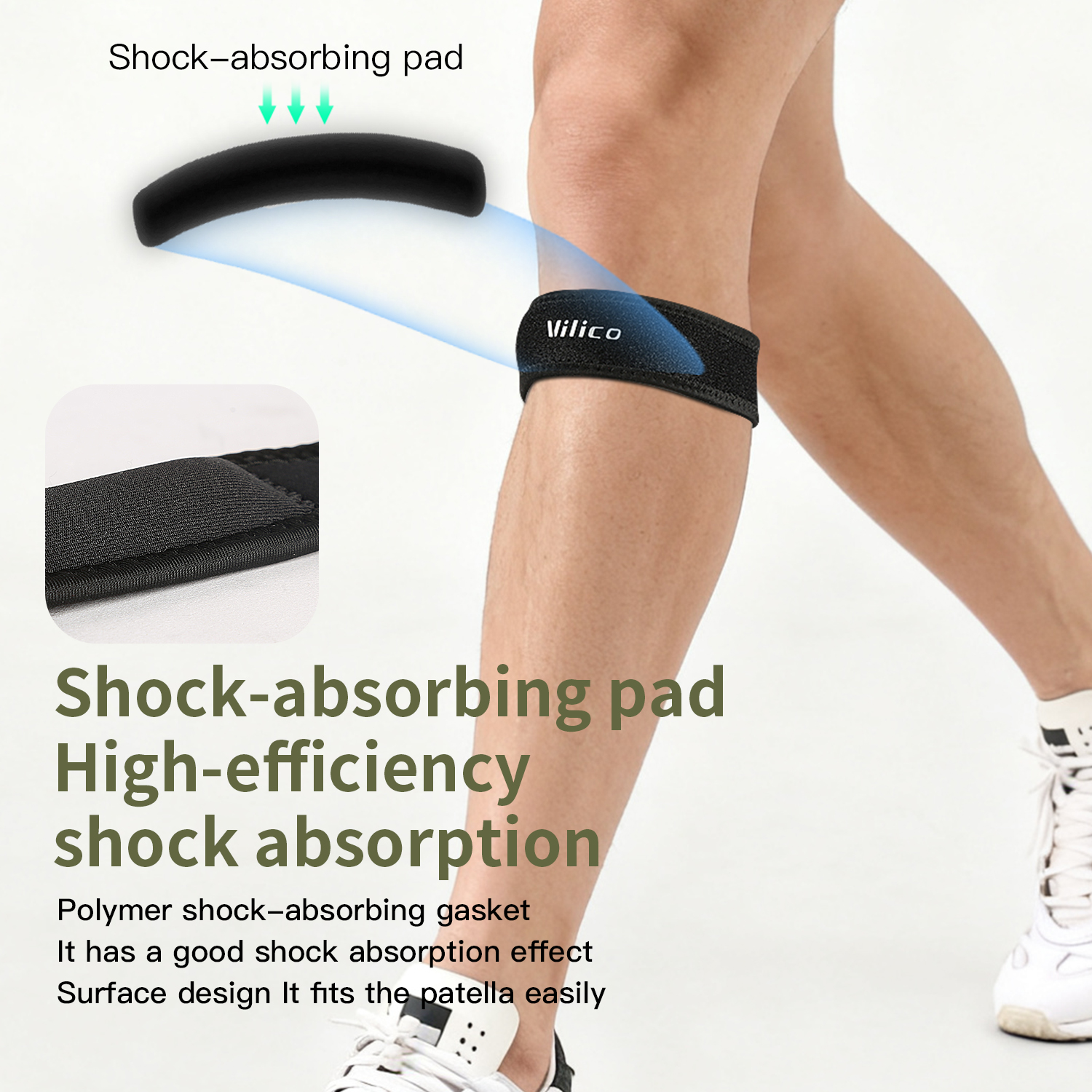1PC Patella Kneecap Band Silic - Running Gear Satisfy recensie en prijs